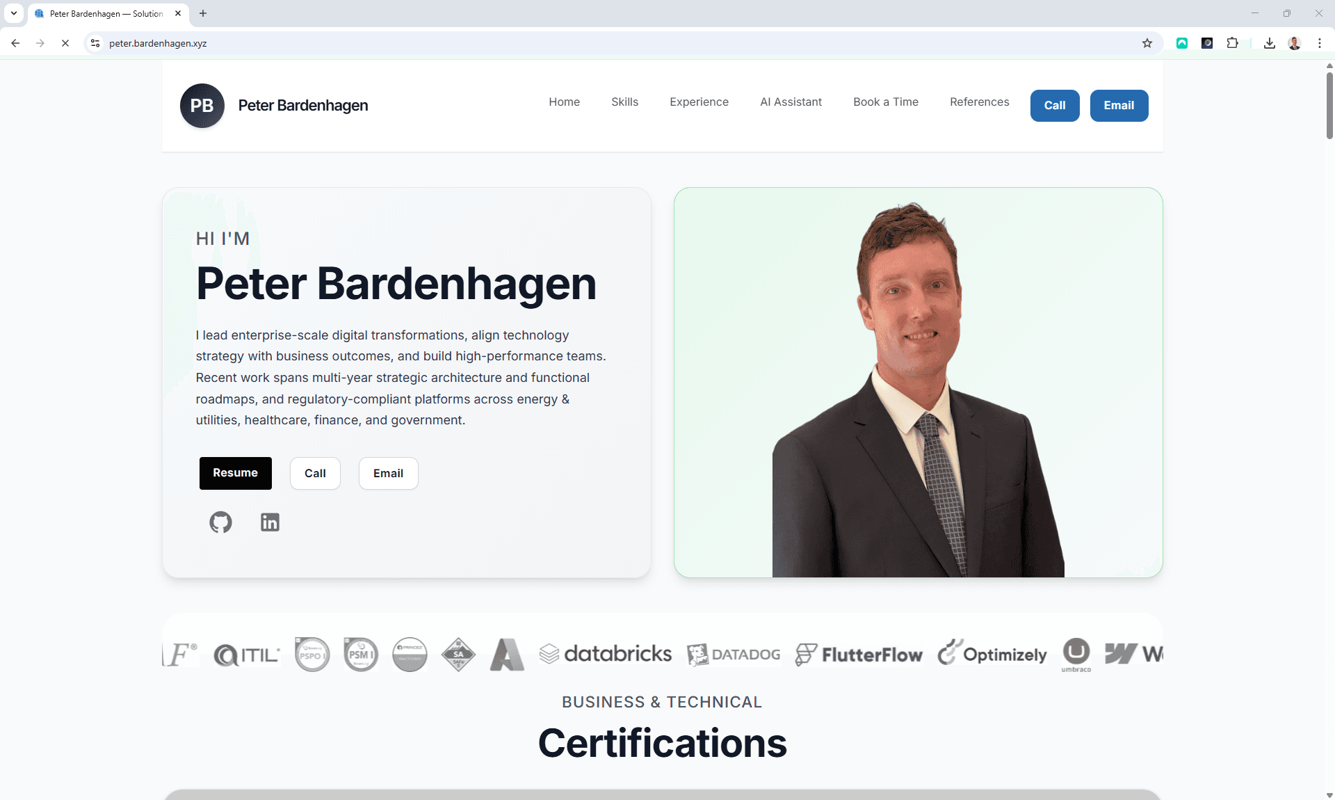 Peter Bardenhagen — AI Powered Resume