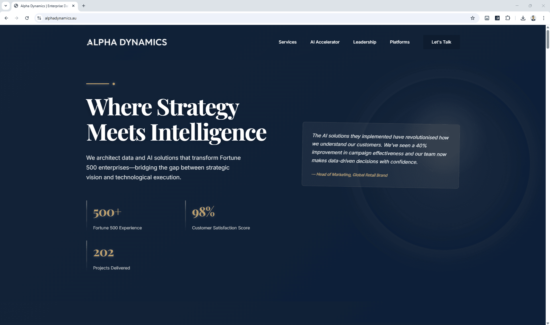 Alpha Dynamics Website