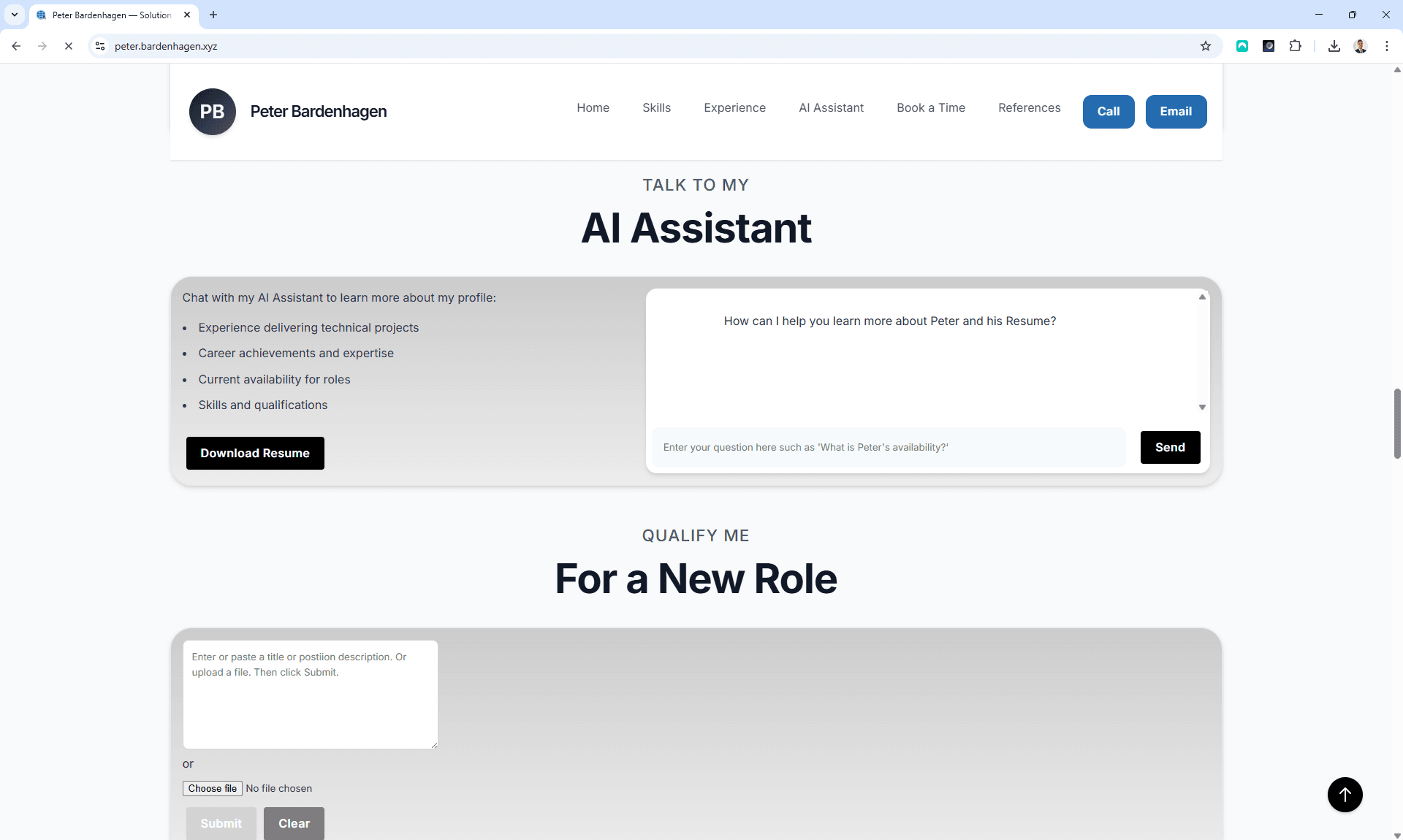 Peter Bardenhagen — AI Powered Resume screenshot 2